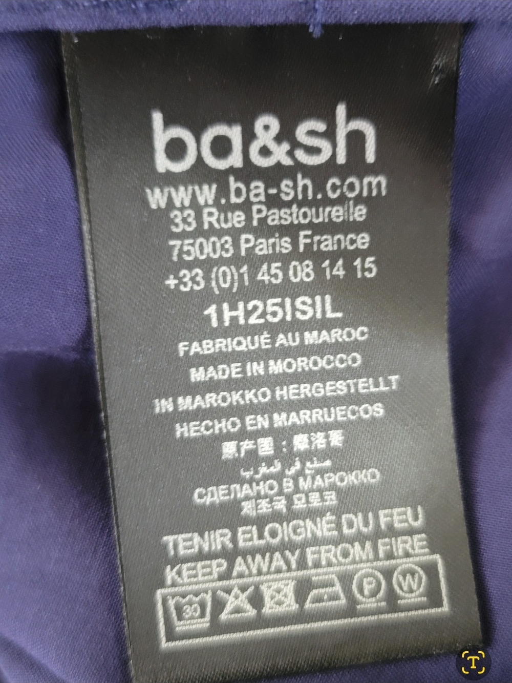 Ba&sh Isilda Short Blue V-neck Dress Size Small NWT - Picture 9 of 13